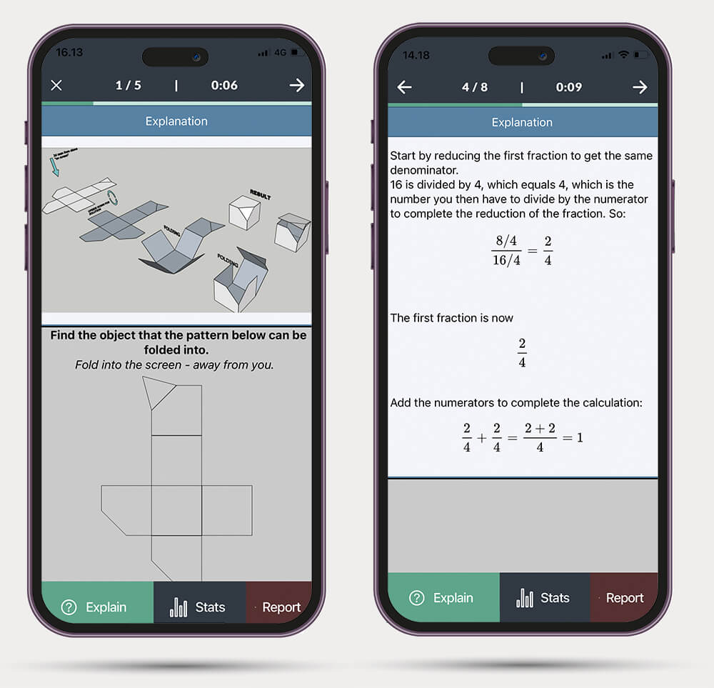 CFAT Test Trainer explanations